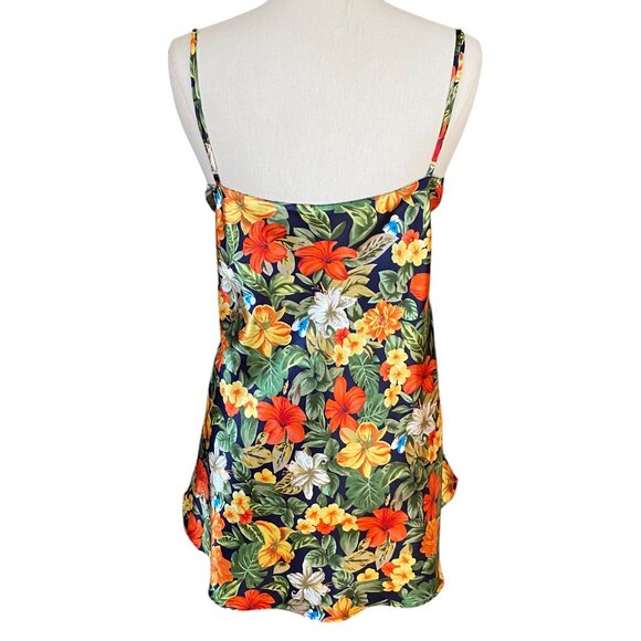 Michelle-Louise Tropical Floral Slip Dress Rainbow Island Vacation Resort Y2K-XL - Picture 6 of 11